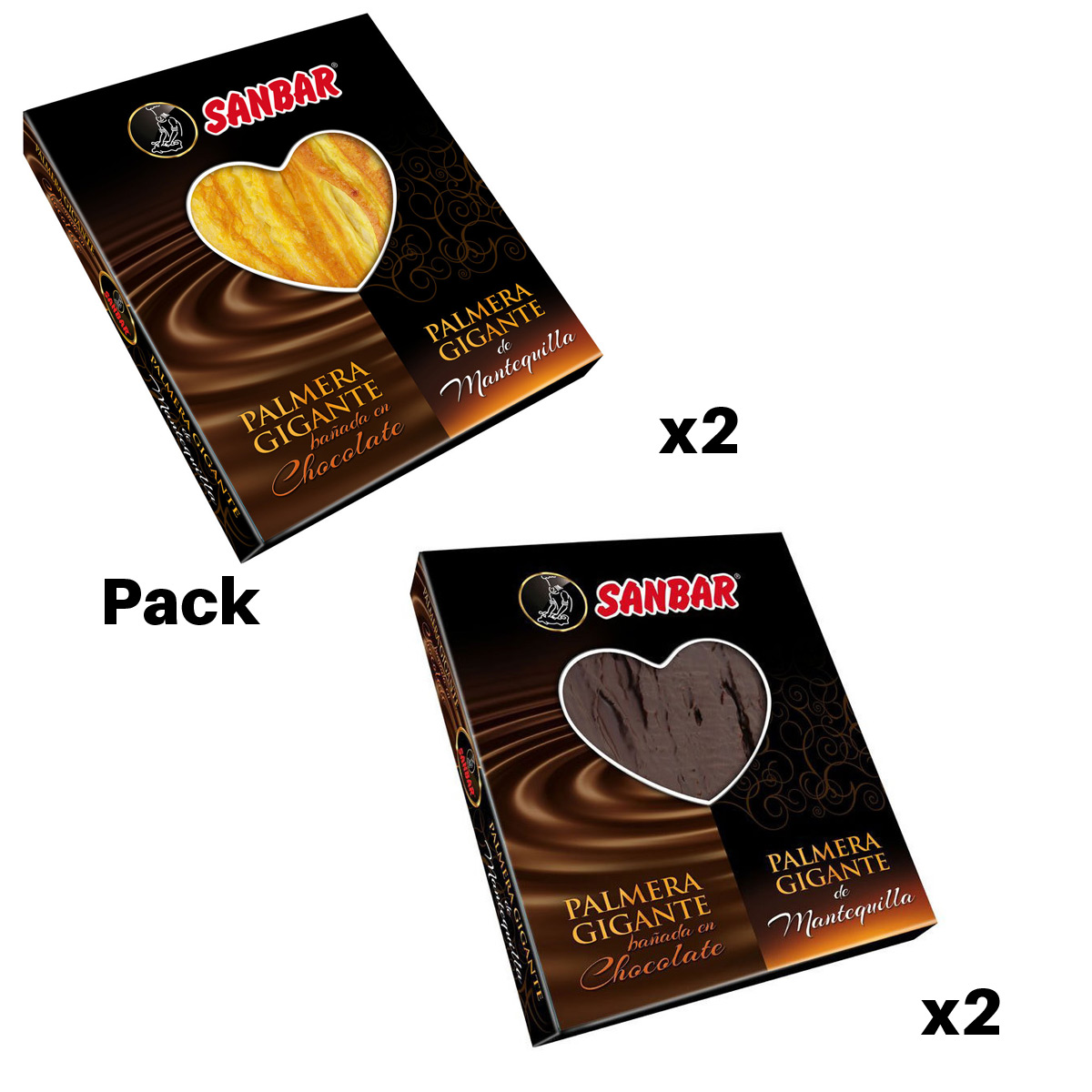 Pack 5 – Palmera Gigante x2 + Palmera Gigante Choco x2